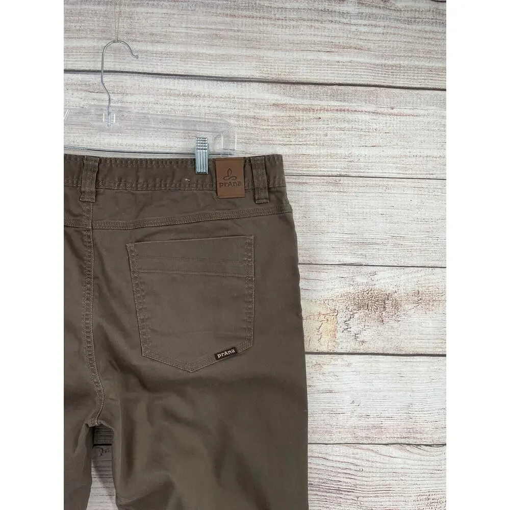 prAna Bridger Straight Slim Fit‎ Jeans Men's Size 38x30 Brown